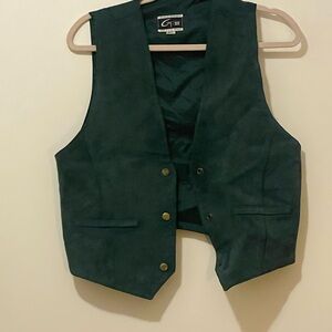 Green Suede Vest by G1